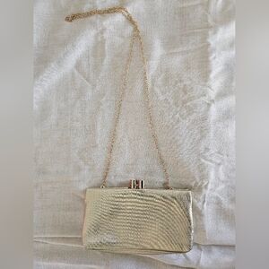 Kate Landry Elegant Gold Clutch Bag